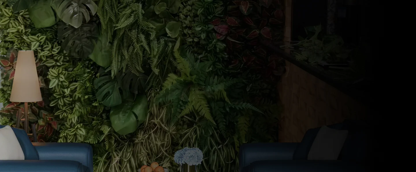 Ambiente decorado com plantas e flores permanentes — Studio 11 Flores